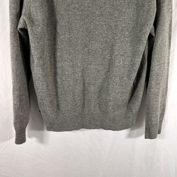 Polo Ralph Lauren Wool Sweater Men's Large Green Vneck Long Sleeve Pullover - Picture 3 of 9